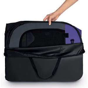 Ruff 'N Ruffus Portable Foldable Cat & Dog Playpen, Carrying Case, & Travel Bowl, Purple, Medium