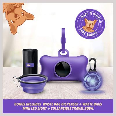 Show full view: Ruff 'N Ruffus Tangle-Free Retractable Dog Leash & Bonus Contents, Purple slide 2 of 9