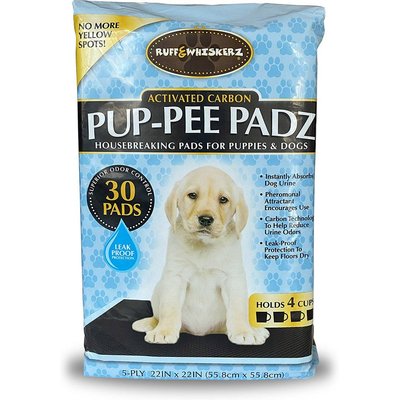 Ruff & Whiskers Ruff & Whiskers Pup-Pee Padz Charcoal Activated Dog Potty Pads, 30 count