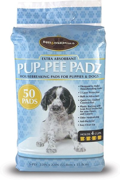 Show full view: Ruff & Whiskers Pup-Pee Padz Dog Potty Pads, 50 count slide 1 of 1