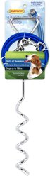 RUFFIN' IT Dog Tie Out Cable with Corkscrew Stake, 15-ft