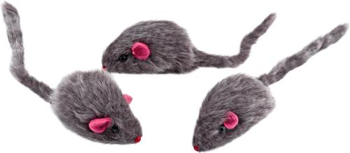 Show full view: RUFFIN' IT Fur Mice Cat Toy, 3 count slide 3 of 5