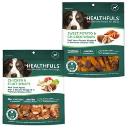 RUFFIN' IT Healthfuls Sweet Potato & Chicken Wraps + Chicken & Fruit Wraps Dehydrated Dog Treats