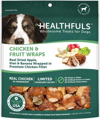 Show full view: RUFFIN' IT Healthfuls Sweet Potato & Chicken Wraps + Chicken & Fruit Wraps Dehydrated Dog Treats slide 5 of 8