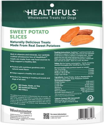 Show full view: Healthfuls Sweet Potato Slices Dog Treats, 32-oz bundle slide 4 of 6