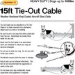 Show in main carousel: RUFFIN' IT Heavy Duty Dog Tie Out Cable, 15-ft slide 3 of 3