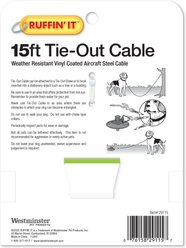RUFFIN' IT Medium Duty Dog Tie Out Cable, 15-ft slide 2 of 3