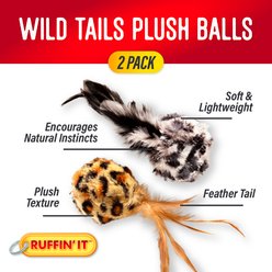 RUFFIN' IT Print Plush Balls Cat Toy, 2 count slide 2 of 8