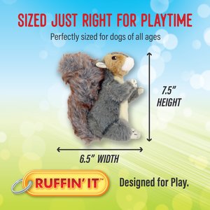 RUFFIN' IT Woodlands Squirrel Plush Dog Toy