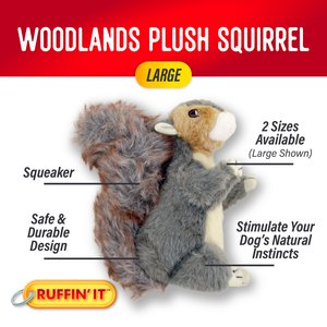 RUFFIN' IT Woodlands Squirrel Plush Dog Toy