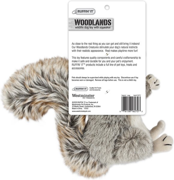 Show full view: RUFFIN' IT Woodlands Squirrel Plush Dog Toy slide 2 of 6
