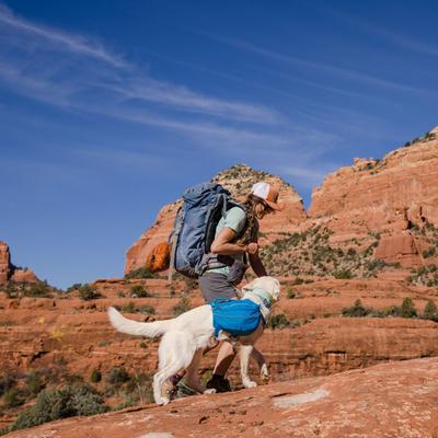 Show full view: Ruffwear Approach Dog Backpack, Blue Dusk, Medium slide 4 of 5