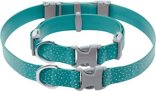 Show full view: Ruffwear Confluence Polyester Reflective Dog Collar, Aurora Teal, 14 to 20-in neck, 0.98-in wide slide 3 of 5