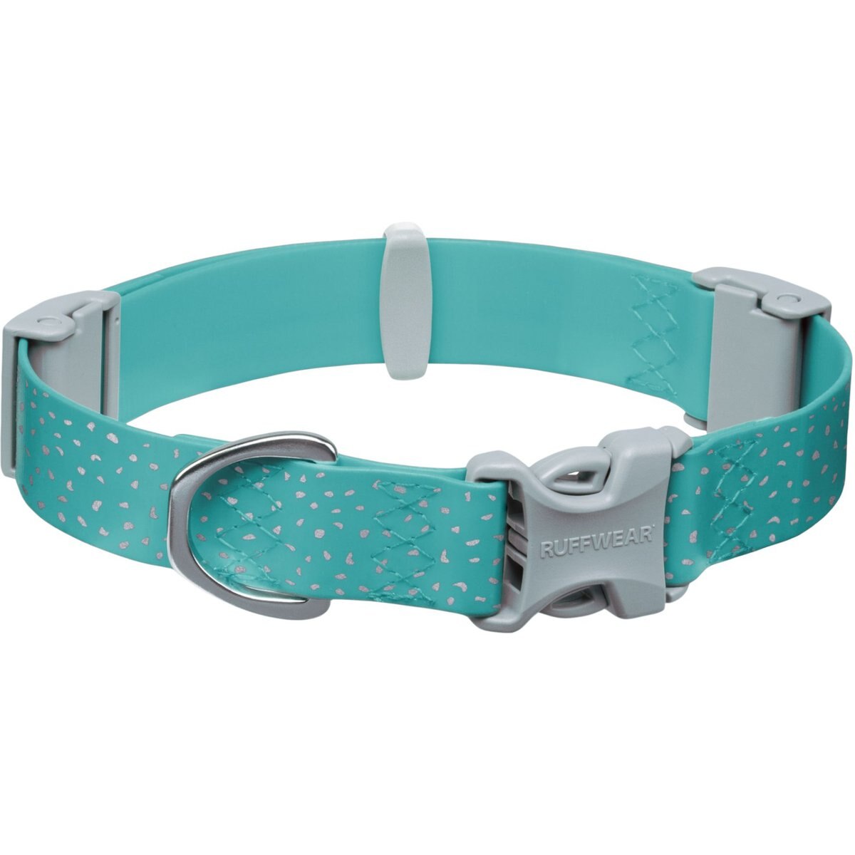 Ruffwear Confluence Polyester Reflective Dog Collar, Aurora Teal, 20 to 26-in neck, 0.98-in wide