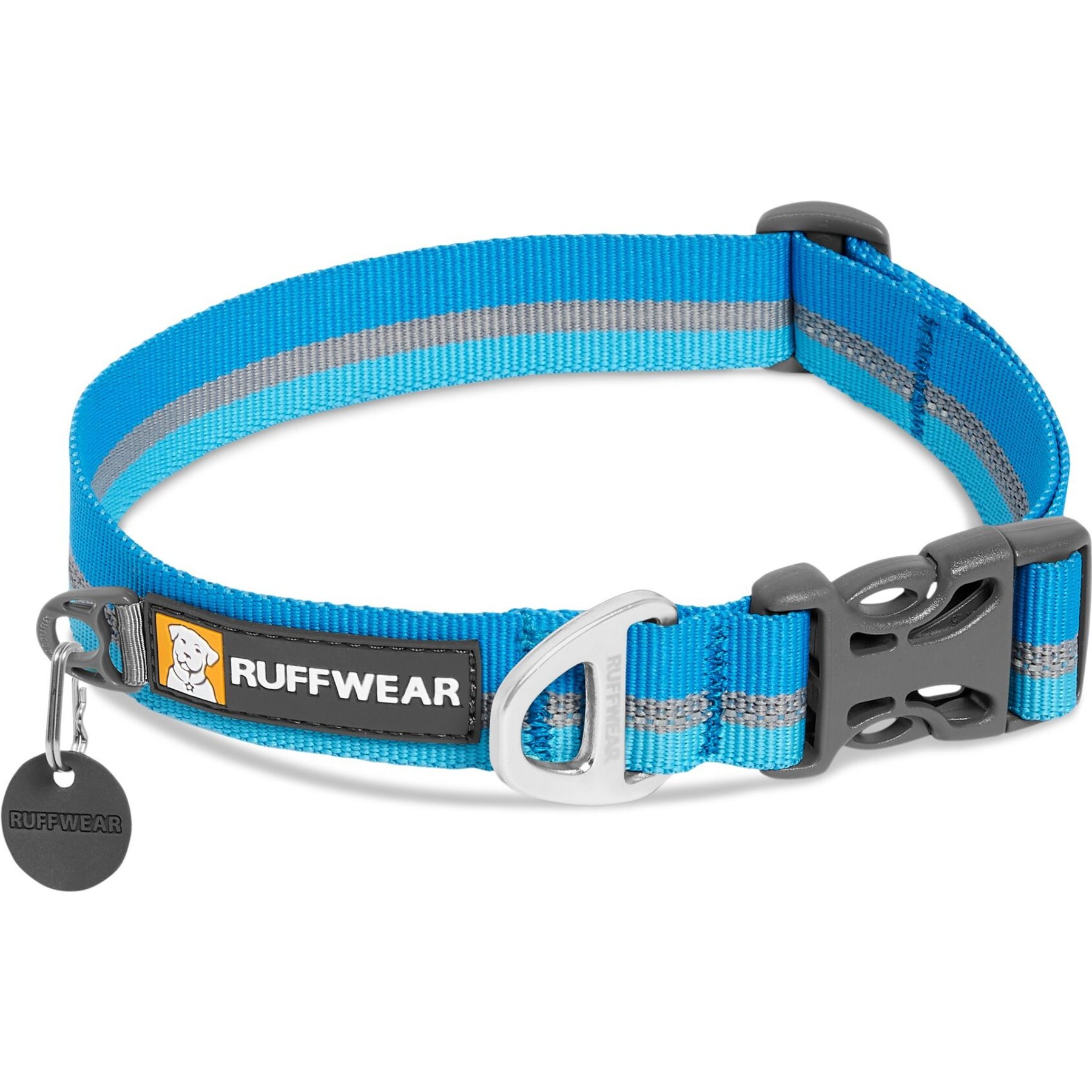 Ruffwear Crag Dog Collar, Blue Dusk, 20 to 26-in neck