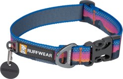 Ruffwear Crag Polyester Reflective Dog Collar, Alpine Dusk, 14 to 20-in neck, 1-in wide