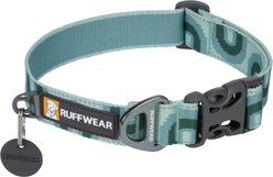 Ruffwear Crag Polyester Reflective Dog Collar, Grassy Oxbow, 14 to 20-in neck, 1-in wide