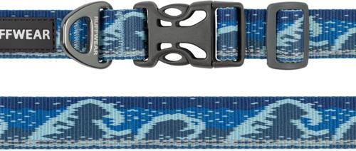 Show full view: Ruffwear Crag Polyester Reflective Dog Collar, Midnight Wave, 14 to 20-in neck, 1-in wide slide 3 of 5