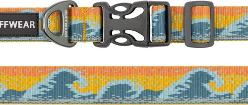 Show full view: Ruffwear Crag Polyester Reflective Dog Collar, Rising Wave, 14 to 20-in neck, 1-in wide slide 3 of 5