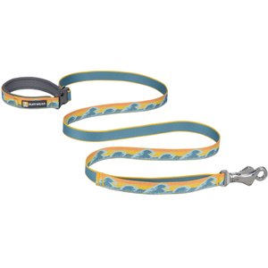 Ruffwear Crag Polyester Reflective Traffic-Handle Dog Leash, Rising Wave, 6-ft long, 1-in wide