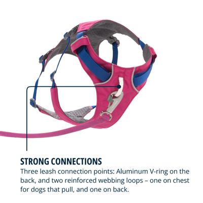 Show full view: Ruffwear Flagline Front-Clip Dog Harness, Alpenglow Pink, Small: 22 to 27-in chest slide 8 of 10