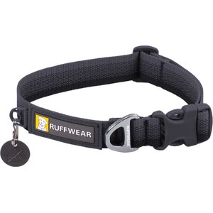 Ruffwear Front Range Polyester Dog Collar, Basalt Gray, 11 to 14-in neck, 0.75-in wide