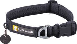 Ruffwear Front Range Polyester Dog Collar, Basalt Gray, 14 to 20-in neck, 1-in wide