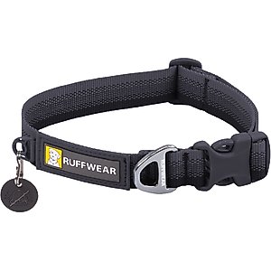 Ruffwear Front Range Polyester Dog Collar, Basalt Gray, 20 to 26-in neck, 1-in wide