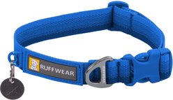 Ruffwear Front Range Polyester Dog Collar, Blue Pool, 20 to 26-in neck, 1-in wide