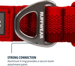 Ruffwear Front Range Polyester Dog Collar, Red Canyon, 14 to 20-in neck, 1-in wide slide 2 of 7