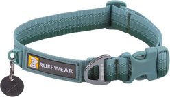 Ruffwear Front Range Polyester Dog Collar, River Rock Green, 14 to 20-in neck, 1-in wide