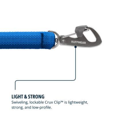 Show full view: Ruffwear Front Range Polyester Dog Leash, Blue Pool, 5-ft long, 3/4-in wide slide 5 of 8