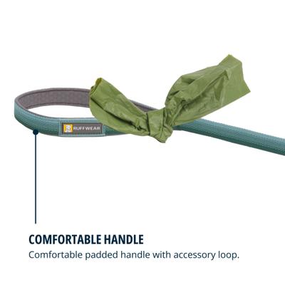 Show full view: Ruffwear Front Range Polyester Dog Leash, River Rock Green, 5-ft long, 3/4-in wide slide 7 of 8
