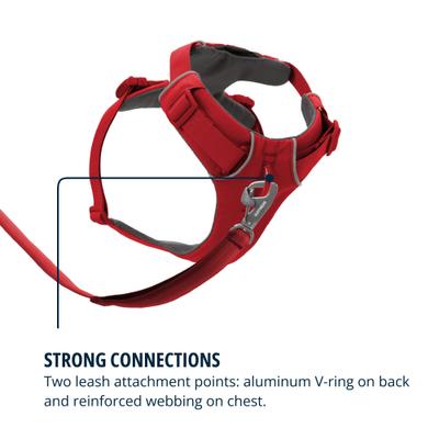 Show full view: Ruffwear Front Range Reflective Front-Clip Dog Harness, Red Canyon, Small: 22 to 27-in chest slide 7 of 10