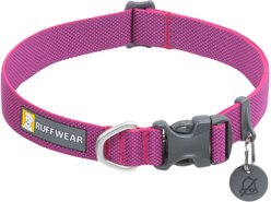 Ruffwear Hi & Light Polyester Dog Collar, Alpenglow Pink, 11 to 14-in neck, 0.8-in wide