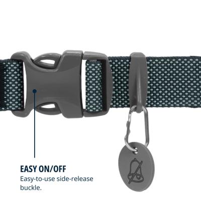 Show full view: Ruffwear Hi & Light Polyester Dog Collar, Basalt Gray, 11 to 14-in neck, 0.8-in wide slide 7 of 8