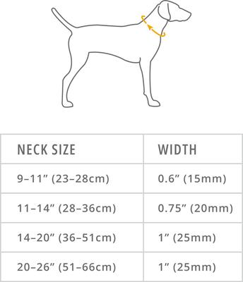 Show full view: Ruffwear Hi & Light Polyester Dog Collar, Basalt Gray, 20 to 26-in neck, 1-in wide slide 2 of 8