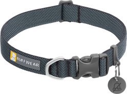Ruffwear Hi & Light Polyester Dog Collar, Basalt Gray, 9 to 11-in neck, 0.6-in wide