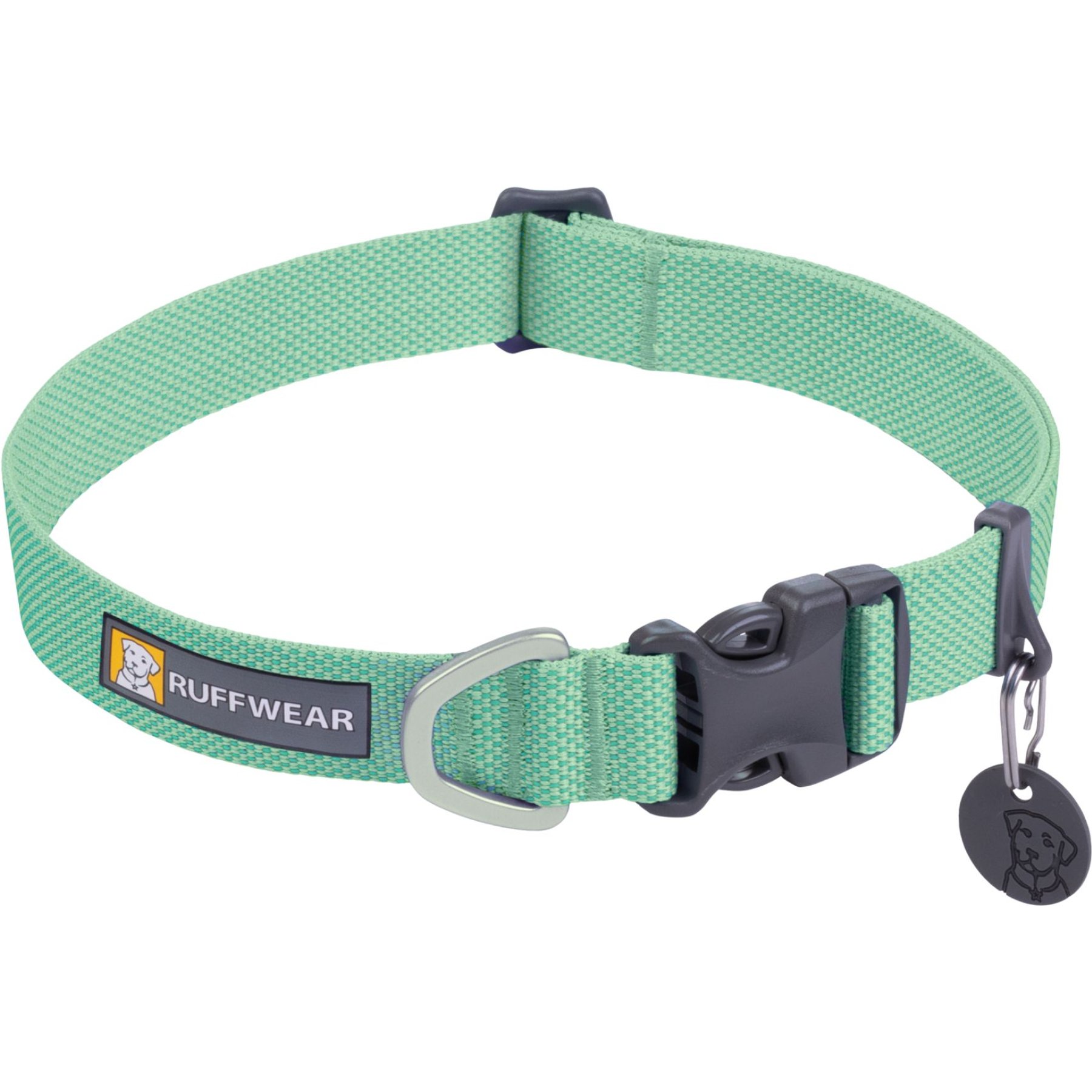Ruffwear Hi & Light Polyester Dog Collar, Sage Green, 20 to 26-in neck, 1-in wide