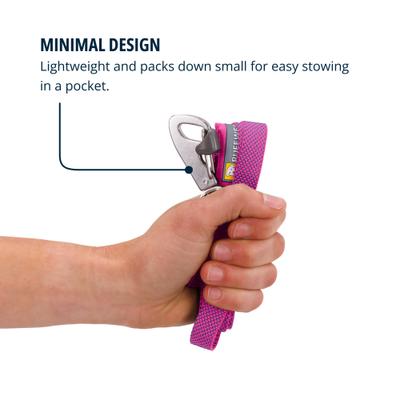 Show full view: Ruffwear Hi & Light Polyethylene Dog Leash, Alpenglow Pink, 4.5-ft long, 0.78-in wide slide 7 of 7