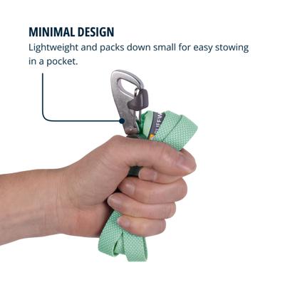 Show full view: Ruffwear Hi & Light Polyethylene Dog Leash, Sage Green, 4.5-ft long, 0.78-in wide slide 6 of 6