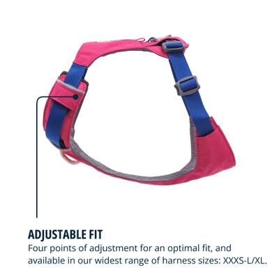 Show full view: Ruffwear Hi & Light Reflective Front-Clip Dog Harness, Alpenglow Pink, Small: 22 to 27-in chest slide 6 of 9