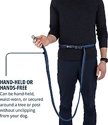 Ruffwear Roamer Polyester Running Traffic-Handle Dog Leash, Orion Blue, 5.5 to 7-ft long, 1-in wide slide 2 of 7