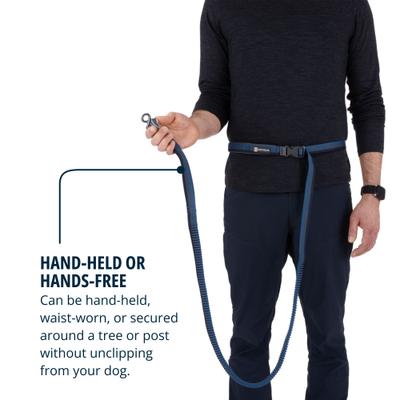Show full view: Ruffwear Roamer Polyester Running Traffic-Handle Dog Leash, Orion Blue, 7-ft long, 1-in wide slide 7 of 8