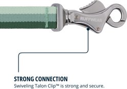 Ruffwear Roamer Polyester Running Traffic-Handle Dog Leash, River Rock Green, 12-ft long, 1-in wide slide 2 of 7