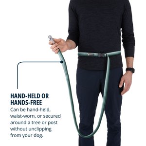 Ruffwear Roamer Polyester Running Traffic-Handle Dog Leash, River Rock Green, 7-ft long, 1-in wide