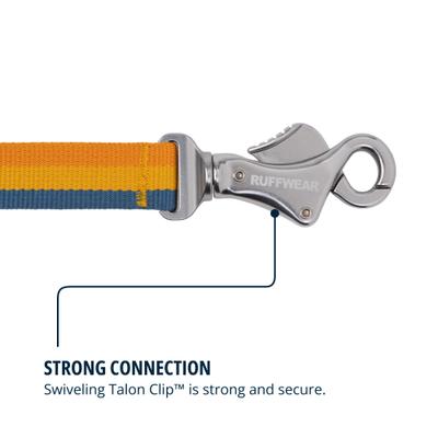 Show full view: Ruffwear Roamer Polyester Running Traffic-Handle Dog Leash, Yellow Snow, 7-ft long, 1-in wide slide 6 of 8