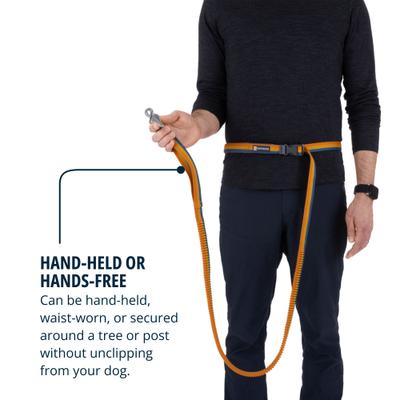 Show full view: Ruffwear Roamer Polyester Running Traffic-Handle Dog Leash, Yellow Snow, 7-ft long, 1-in wide slide 7 of 8