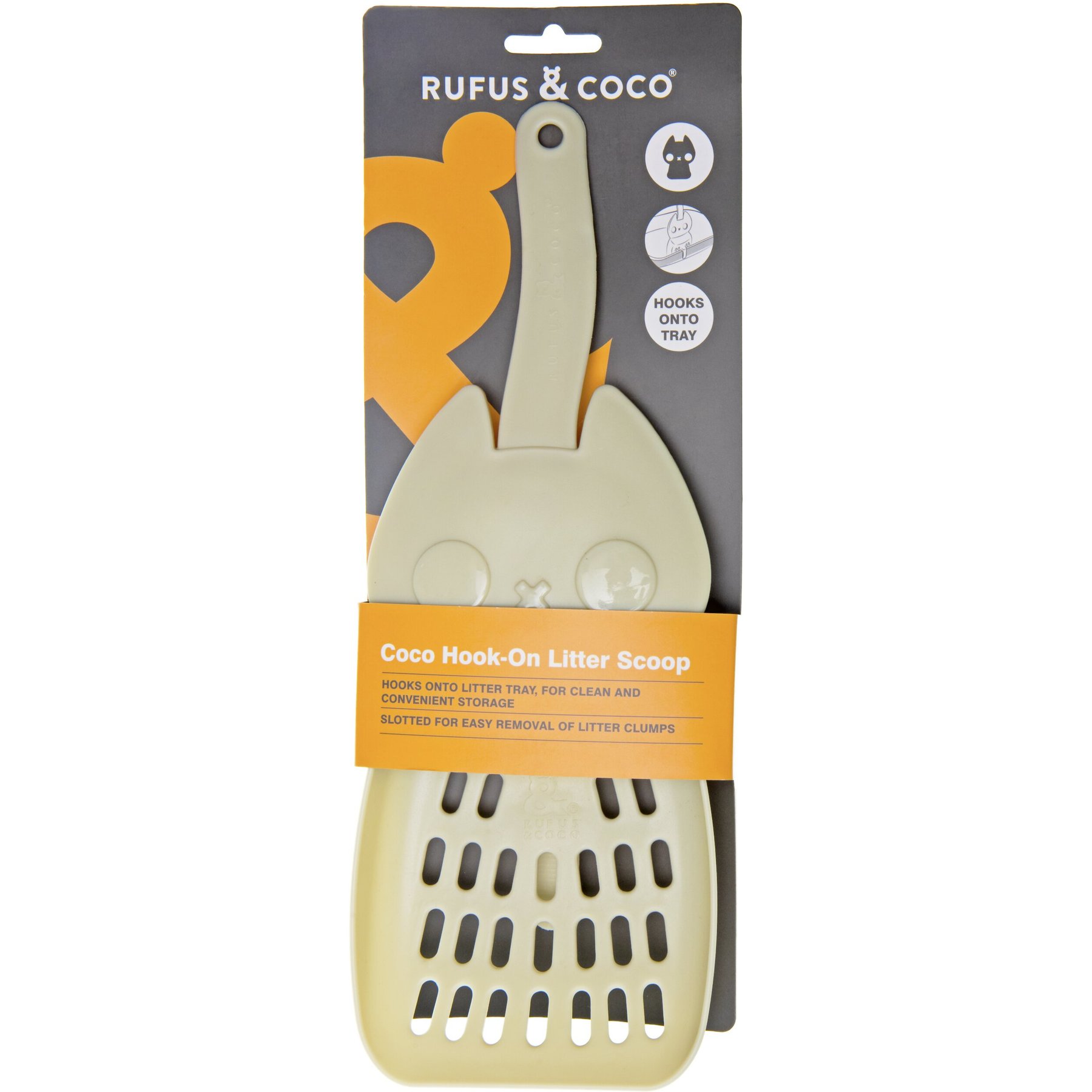 Rufus & Coco Hook-On Litter Scoop, Cream