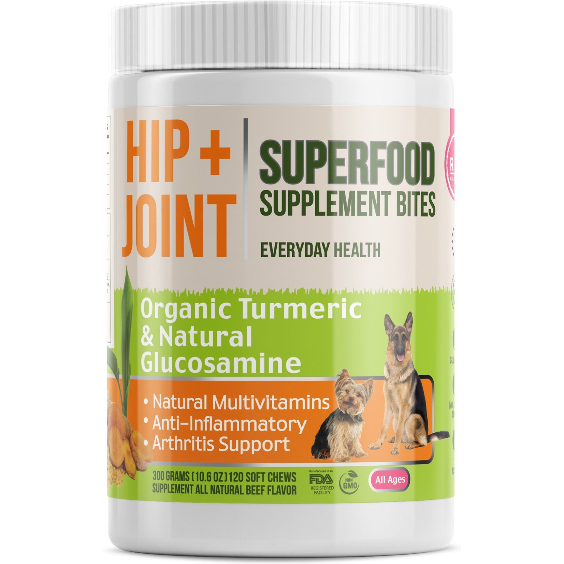 Ruji Naturals Hip + Joint Superfood Dog Supplement, 120 count
